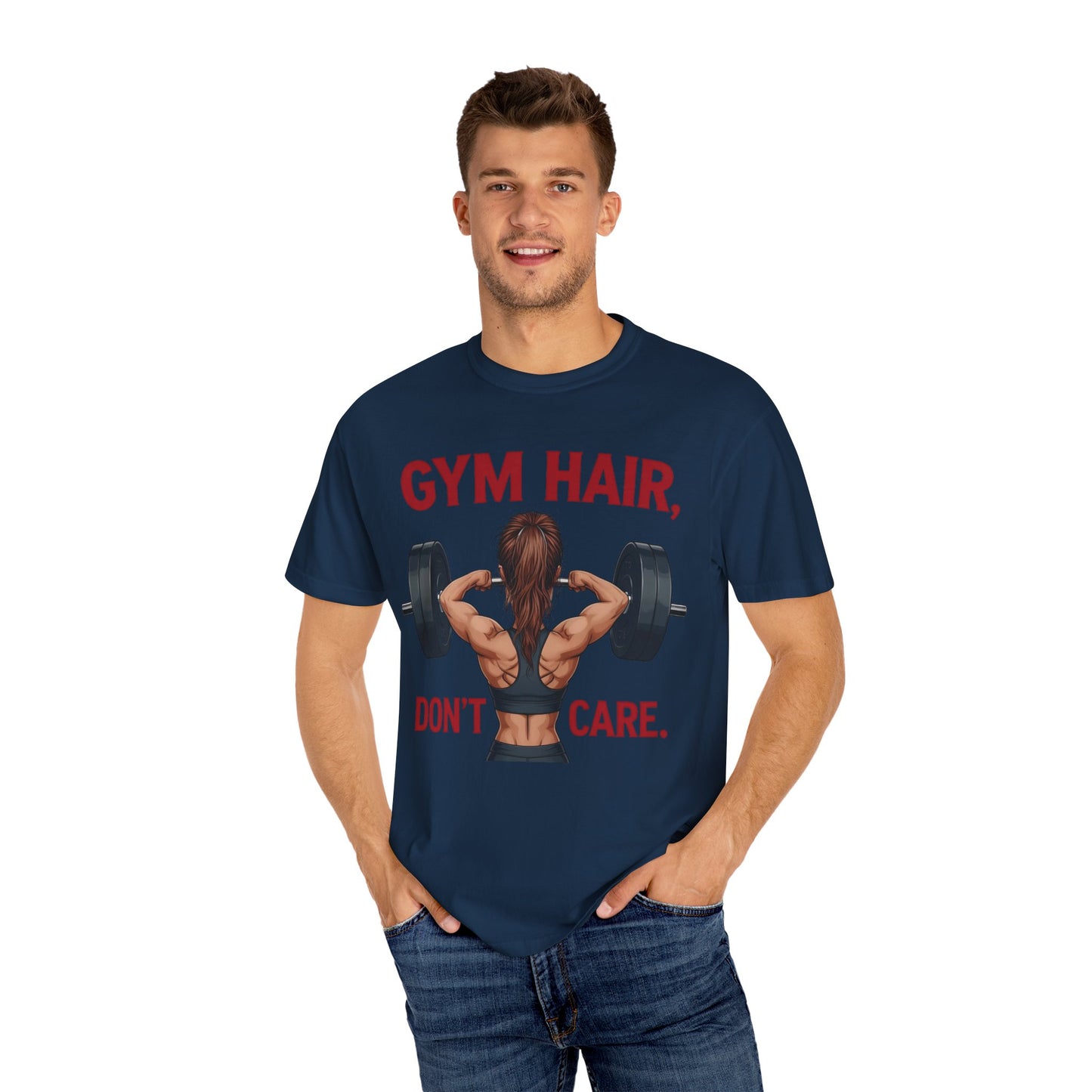 Gym Hair Don't Care T-Shirt, Unisex Workout Tee, Fitness Apparel, Activewear Gift, Casual Style