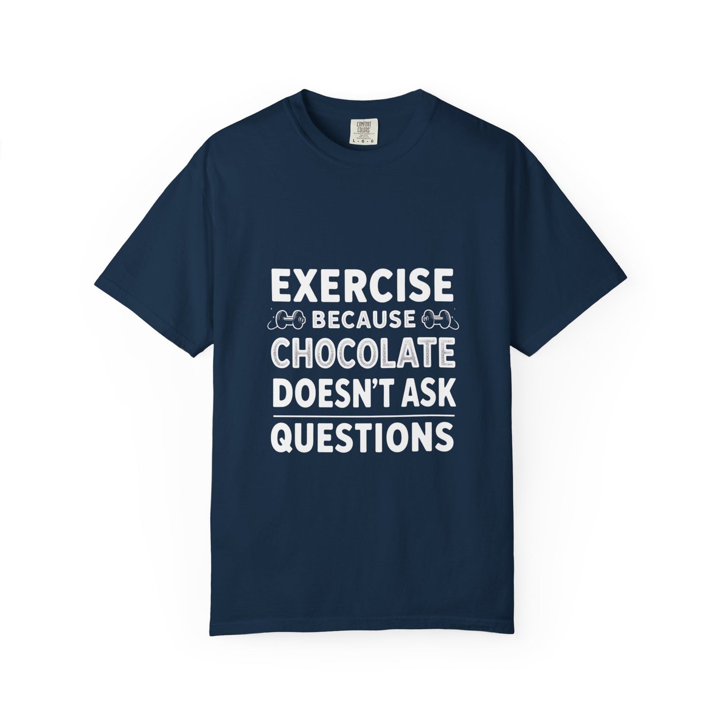 Chocolate Lover's Unisex T-shirt, Comfy Everyday Tee, Gift for Foodies, Cute Chocolate Shirt, Sweet Treat Apparel, Casual Wear - Diet and Exercise