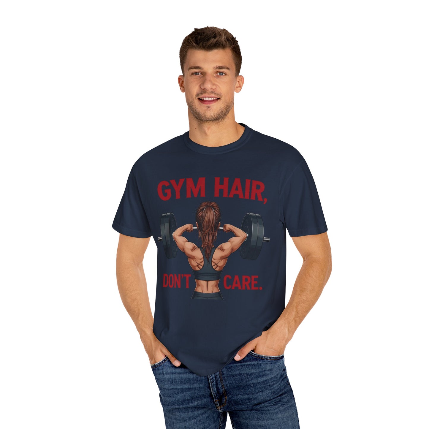 Gym Hair Don't Care T-Shirt, Unisex Workout Tee, Fitness Apparel, Activewear Gift, Casual Style