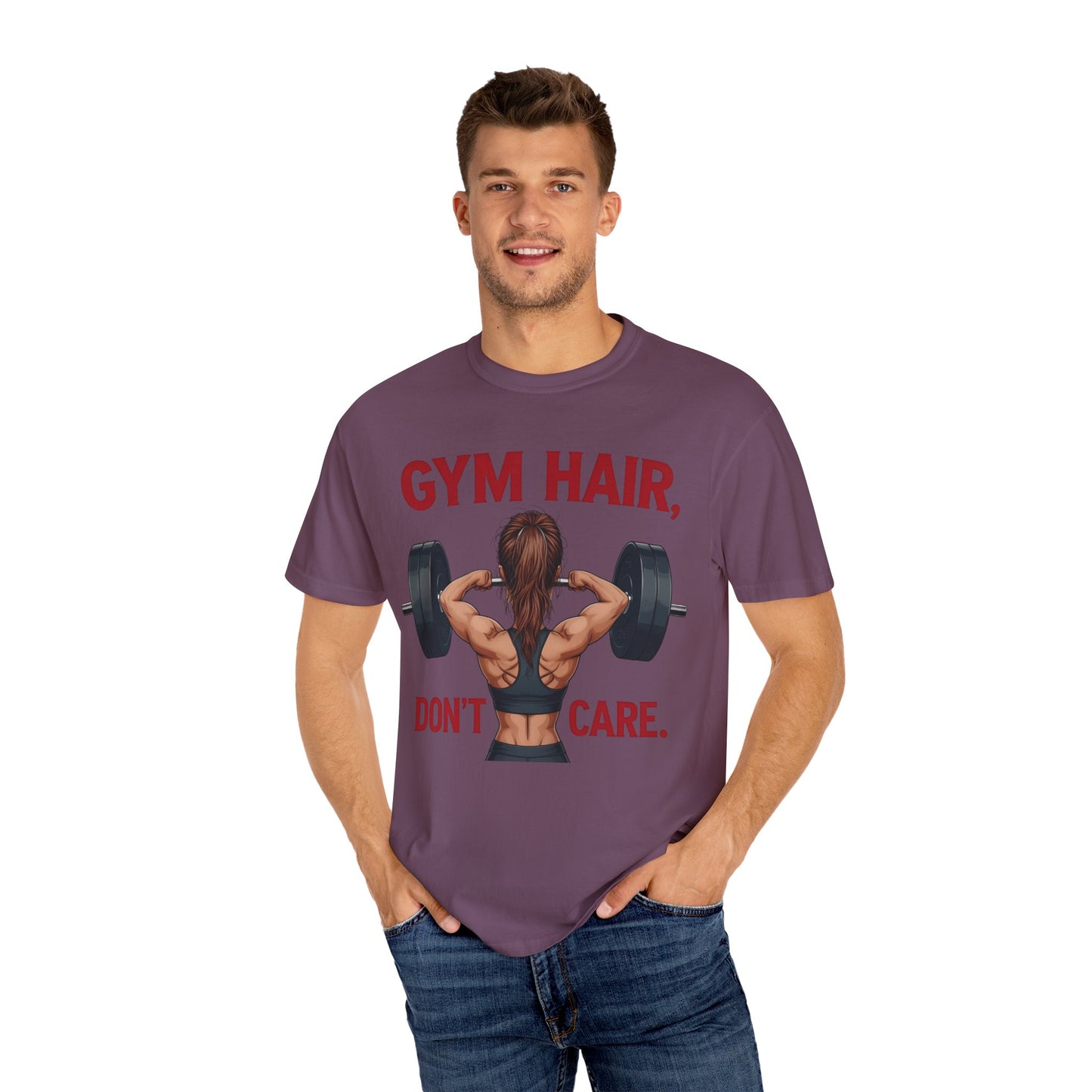 Gym Hair Don't Care T-Shirt, Unisex Workout Tee, Fitness Apparel, Activewear Gift, Casual Style