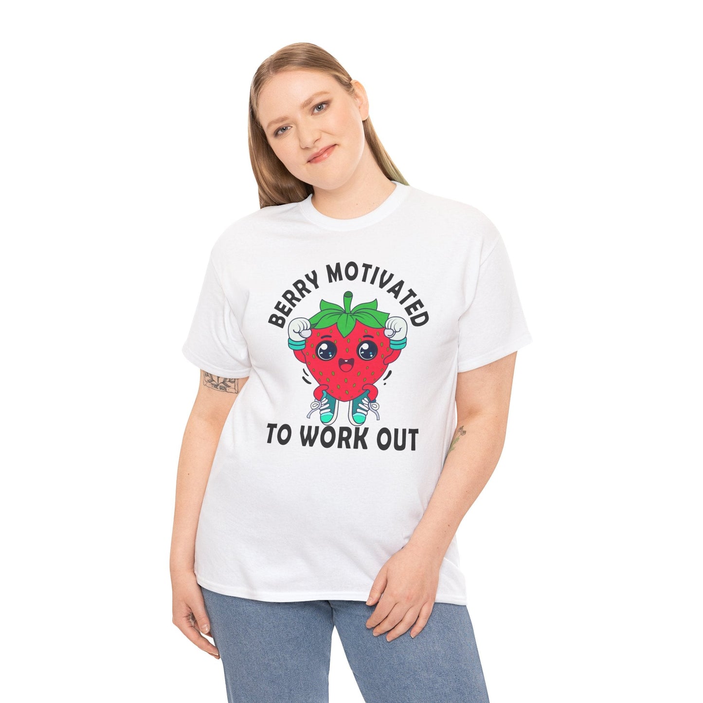 Berry Motivated To Work Out T-Shirt Printify