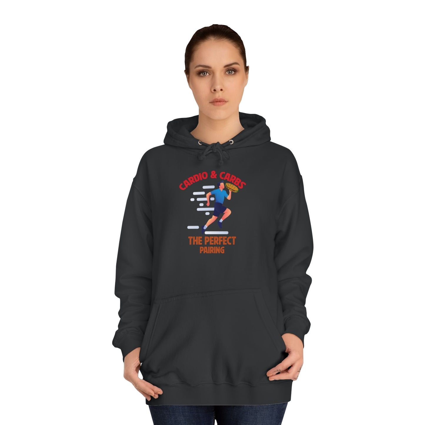 CARDIO AND CARBS, THE PERFECT PAIRING Hoodie Printify