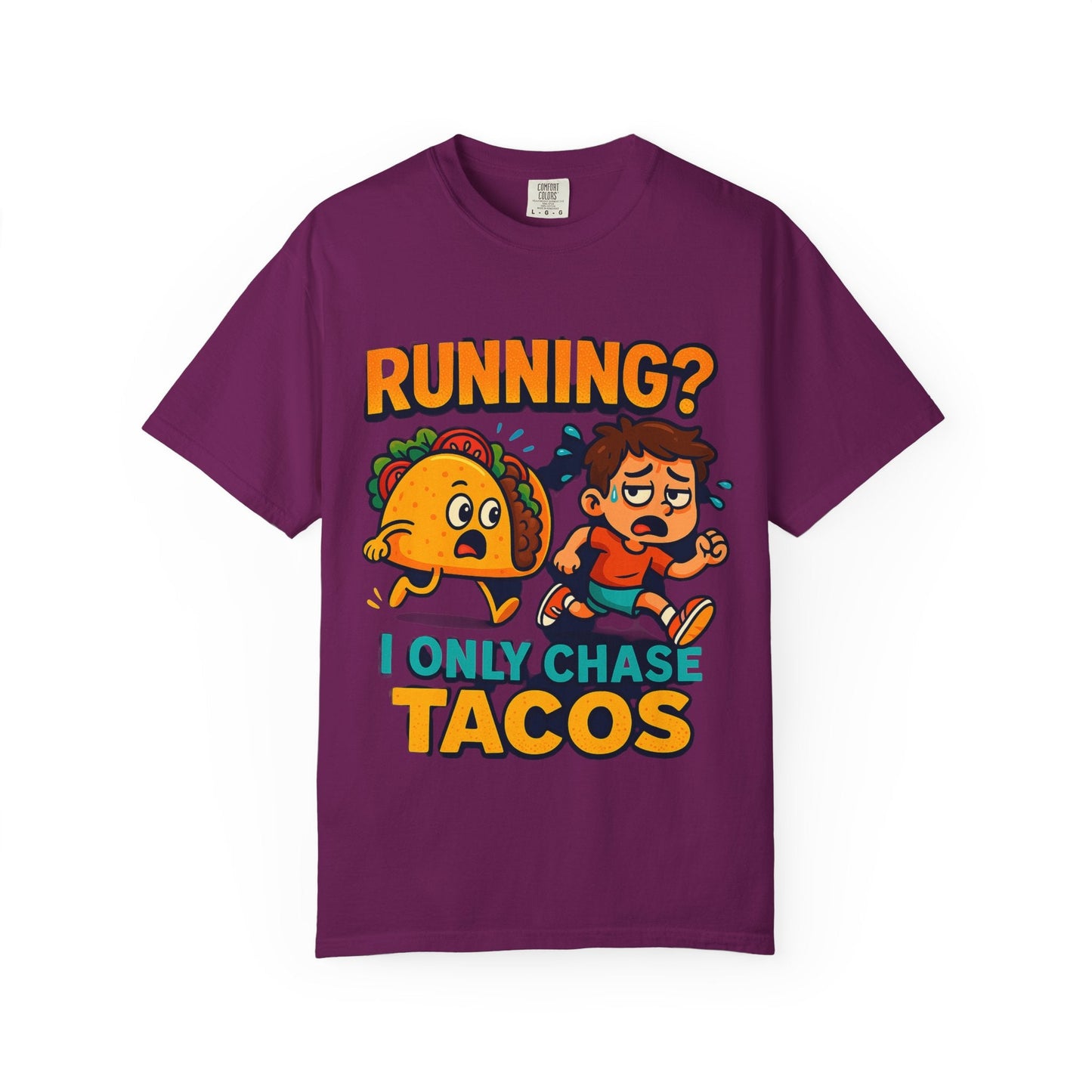 Funny Taco Chase T-Shirt, Gifts for Taco Lovers, Casual Graphic Tee, Foodie Apparel, Birthday & Taco Tuesday Shirt Printify
