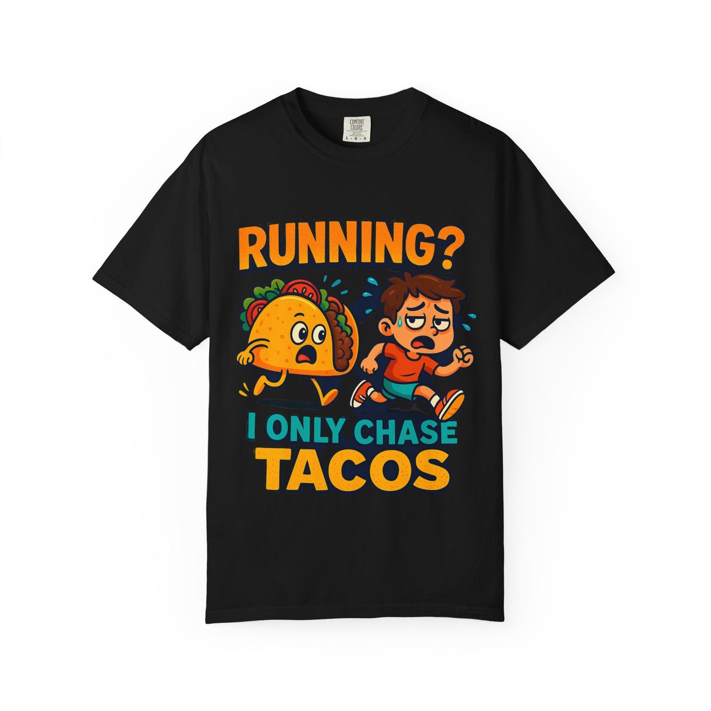 Funny Taco Chase T-Shirt, Gifts for Taco Lovers, Casual Graphic Tee, Foodie Apparel, Birthday & Taco Tuesday Shirt Printify