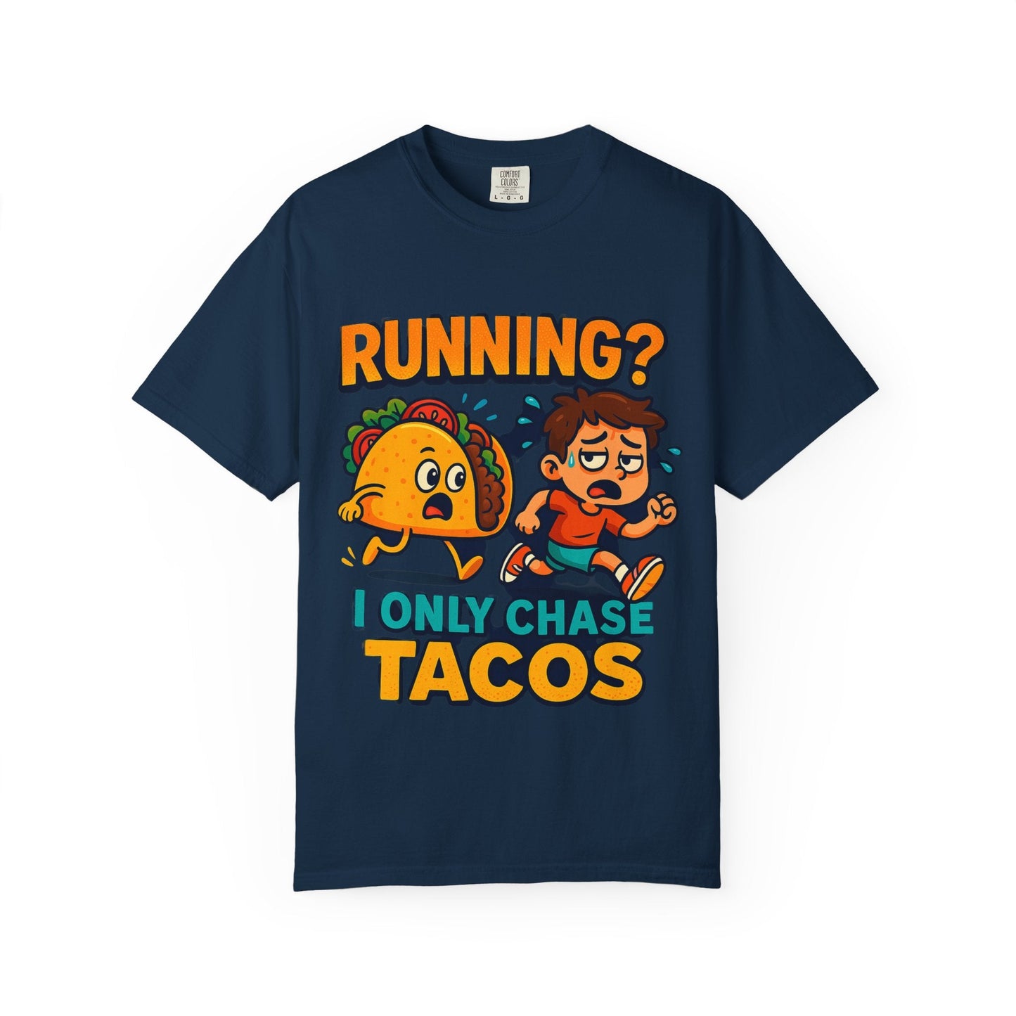 Funny Taco Chase T-Shirt, Gifts for Taco Lovers, Casual Graphic Tee, Foodie Apparel, Birthday & Taco Tuesday Shirt Printify