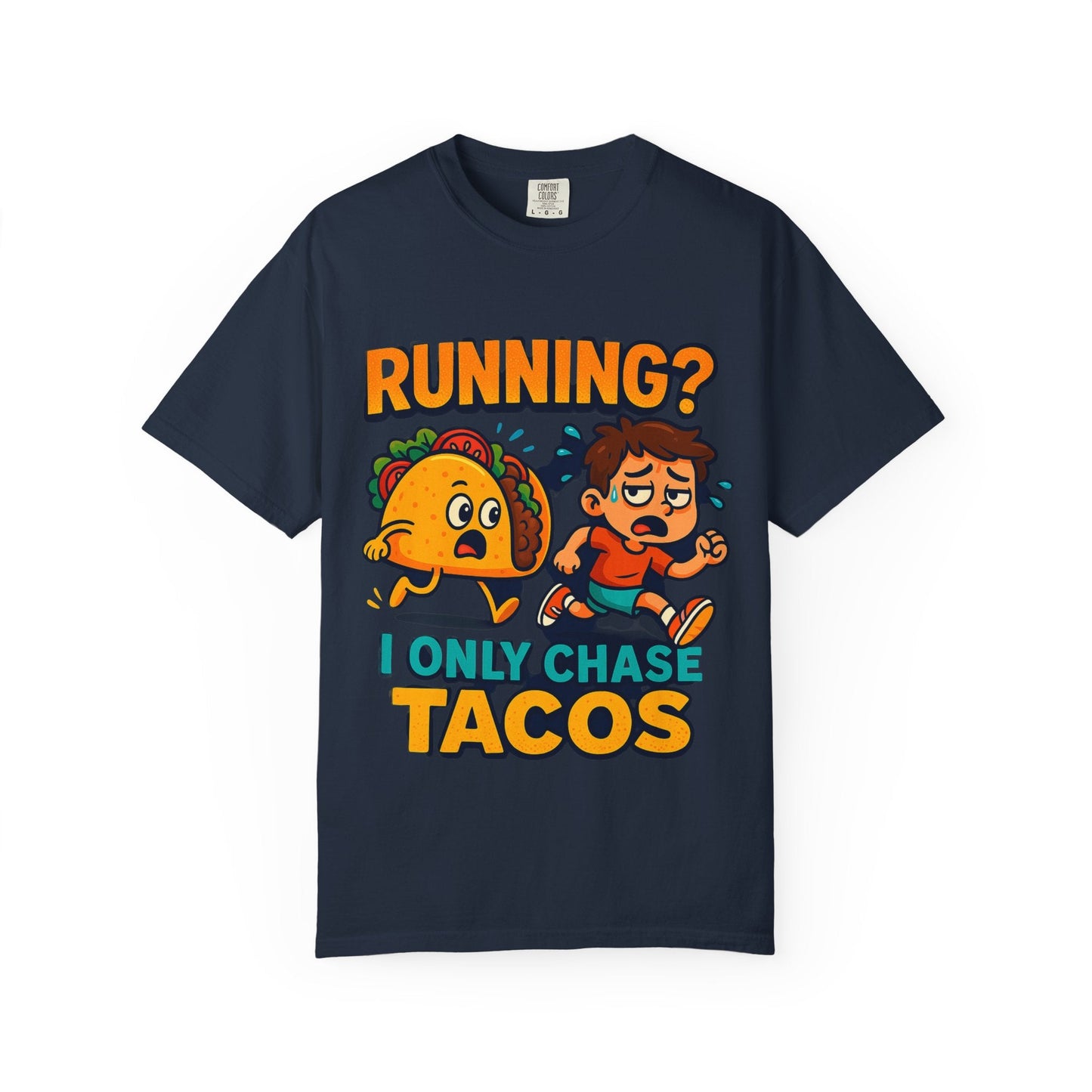 Funny Taco Chase T-Shirt, Gifts for Taco Lovers, Casual Graphic Tee, Foodie Apparel, Birthday & Taco Tuesday Shirt Printify