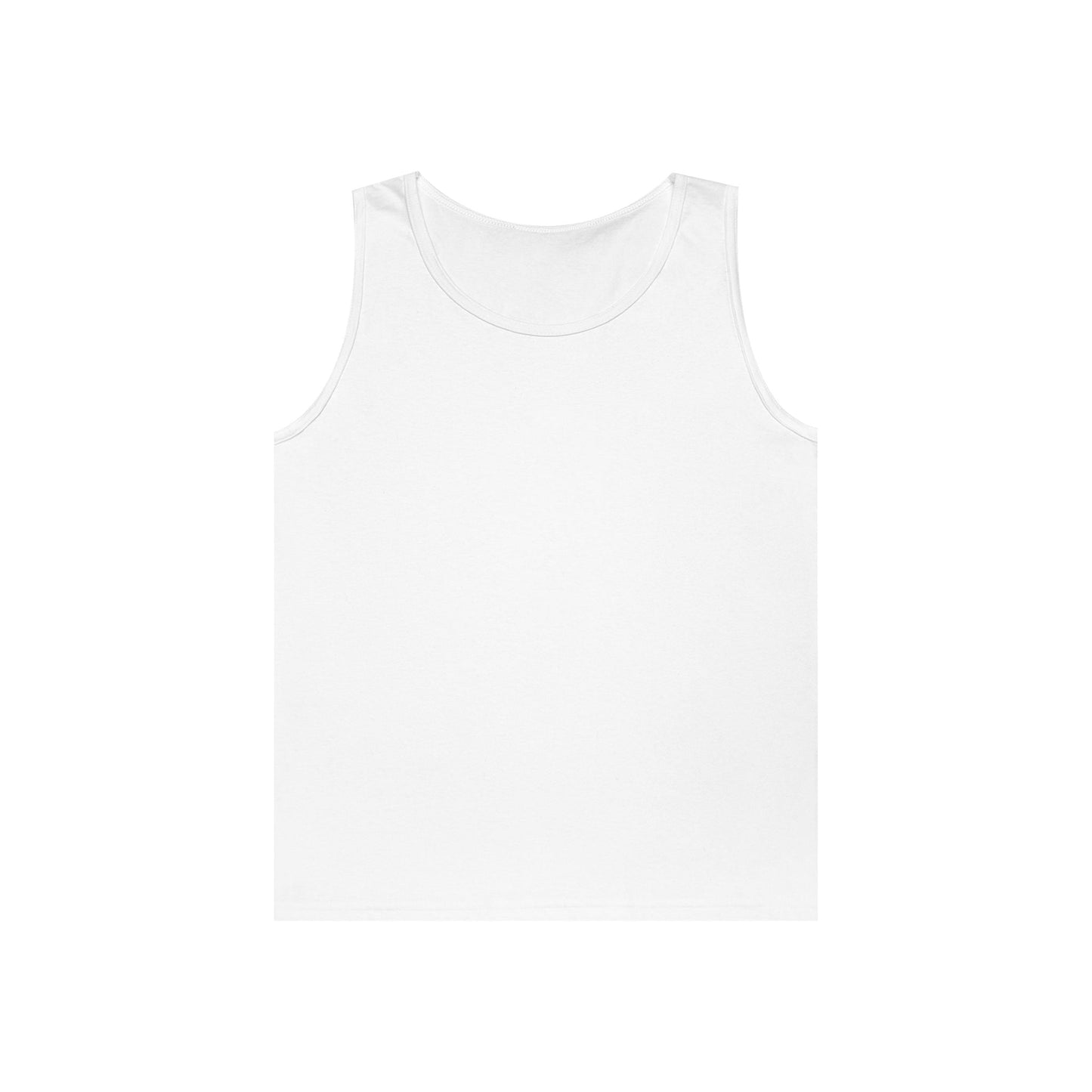 Samurai Unisex Heavy Cotton Tank Top with Bold Japanese Design on Back - Casual Summer Top for Men & Women, Perfect for Beach Days, Festivals, Gym, Travel Printify
