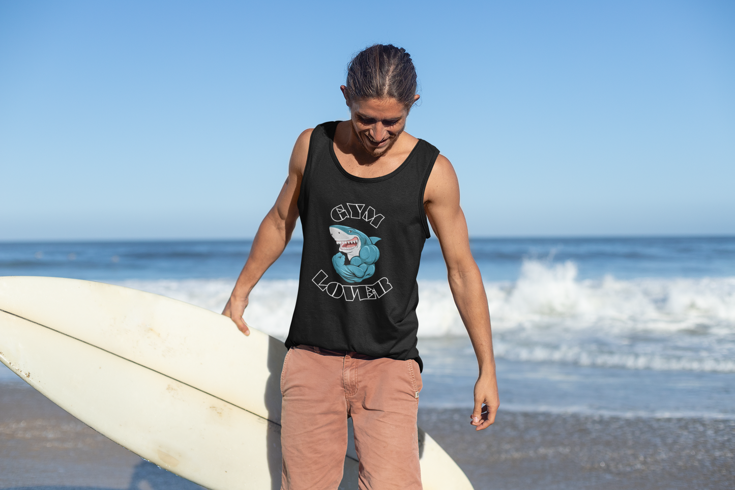 Gym Lover Unisex Heavy Cotton Tank Top, Workout Shirt, Fitness Apparel, Trendy Gym Wear, Gift for Fitness Enthusiasts Printify