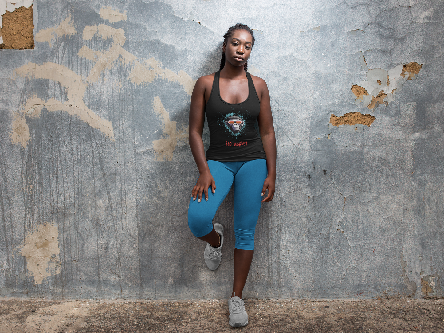 Bad Monkey Graphic Tank Top, Casual Summer Wear, Funny Gift for Animal Lovers, Beach Ready, Music Festival Outfit Printify