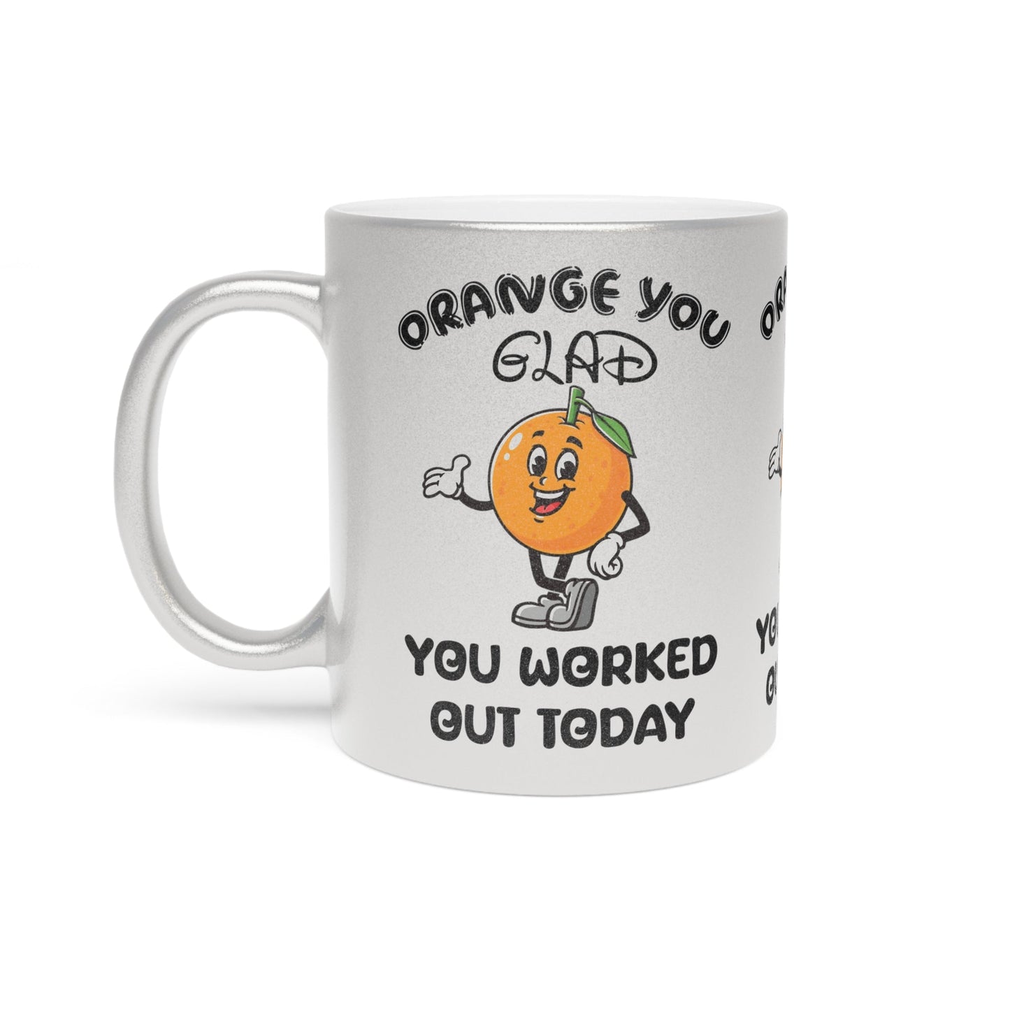 'Orange You Glad You Worked Out Today' Mug | Funny Orange Character Printify