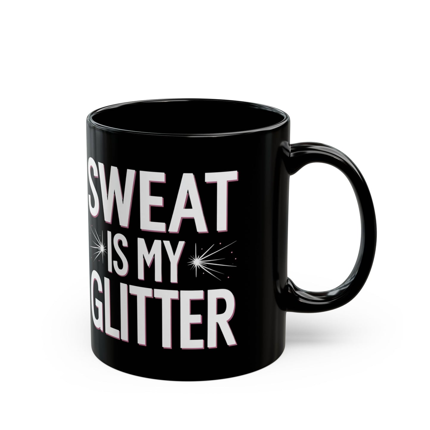 Sparkly Sweat Mug - Perfect for Fitness Lovers, Motivational Gift, Coffee Mug, Workout Reminder, Glitter Design
