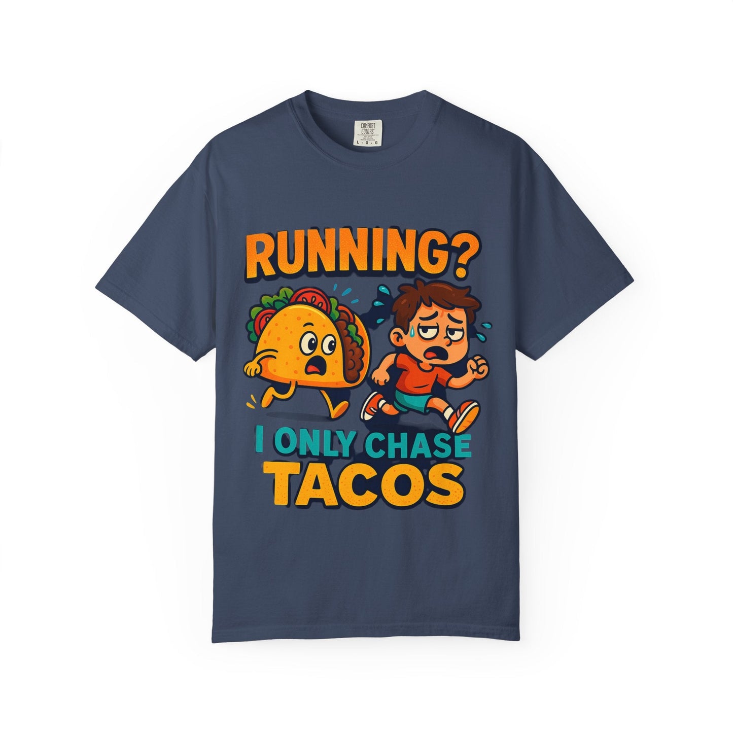 Funny Taco Chase T-Shirt, Gifts for Taco Lovers, Casual Graphic Tee, Foodie Apparel, Birthday & Taco Tuesday Shirt Printify
