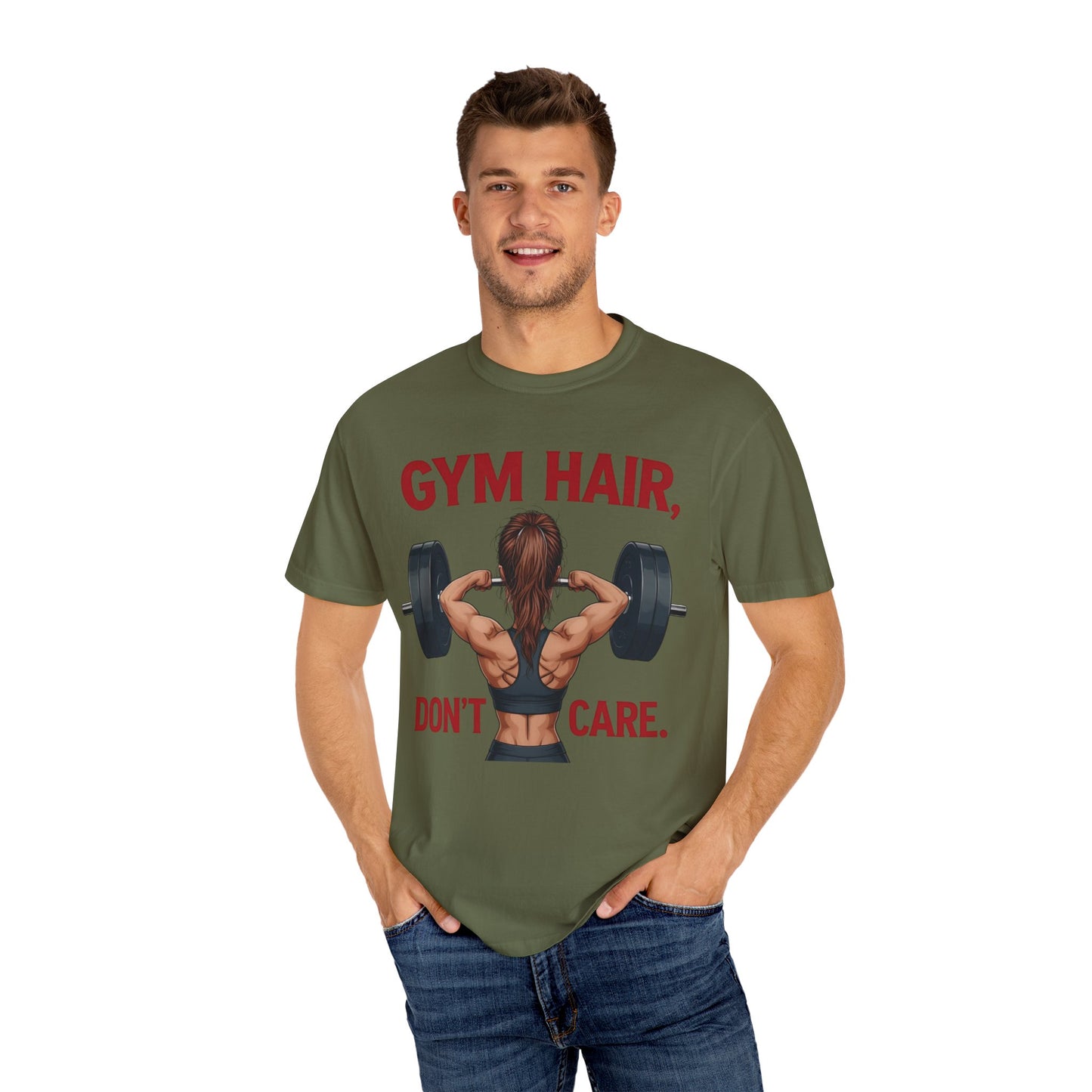 Gym Hair Don't Care T-Shirt, Unisex Workout Tee, Fitness Apparel, Activewear Gift, Casual Style