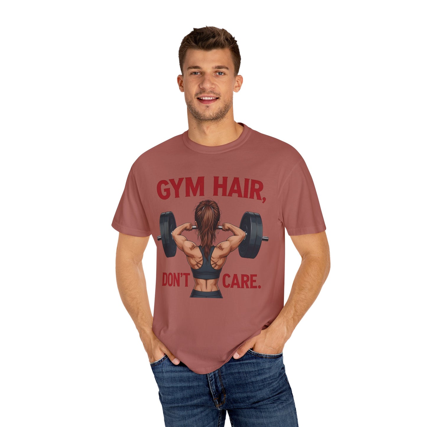 Gym Hair Don't Care T-Shirt, Unisex Workout Tee, Fitness Apparel, Activewear Gift, Casual Style