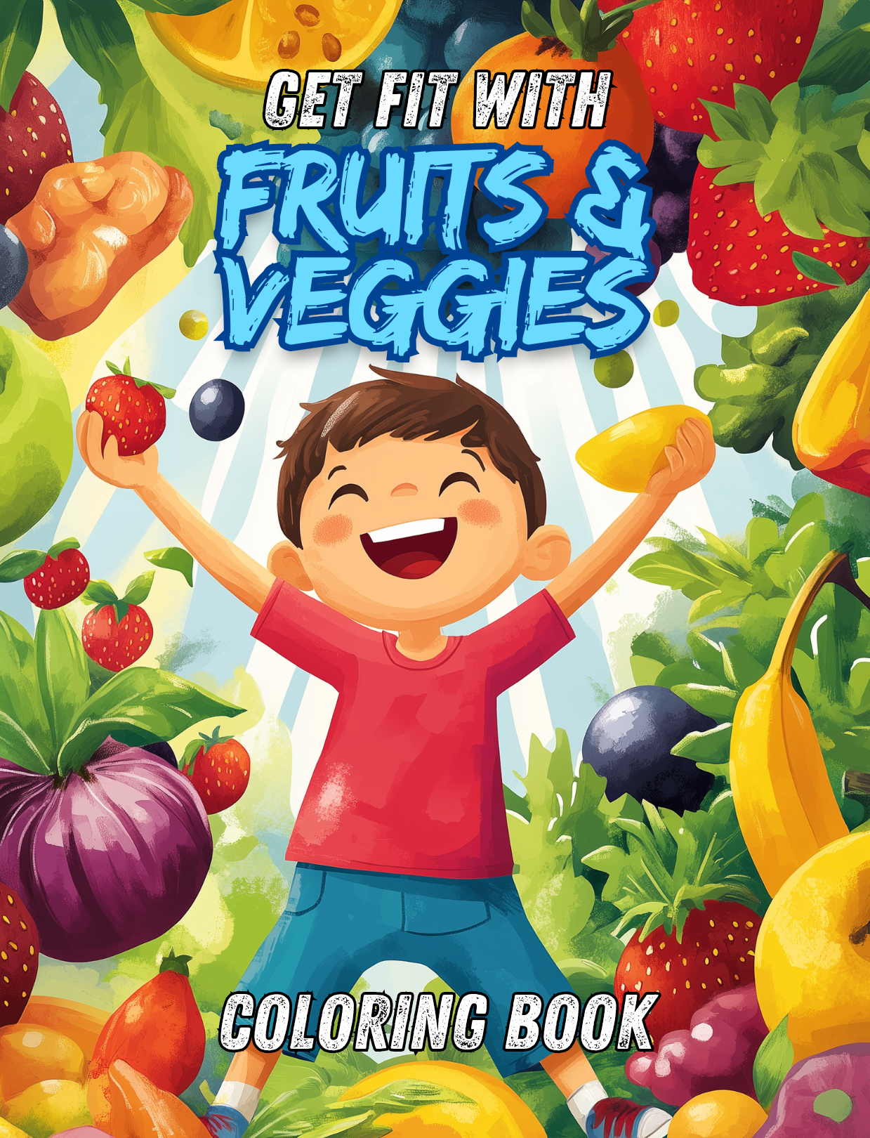 Get Fit With Fruits and Veggies | Coloring eBook Diet and Exercise