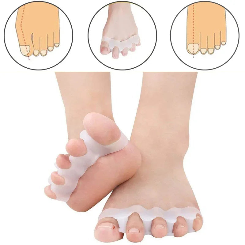 Toe Separator | Doctor Recommended | Correct Foot and Bunion Pain, Plantar Fasciitis, Toe Straightener to Improve Functional Mobility Diet and Exercise