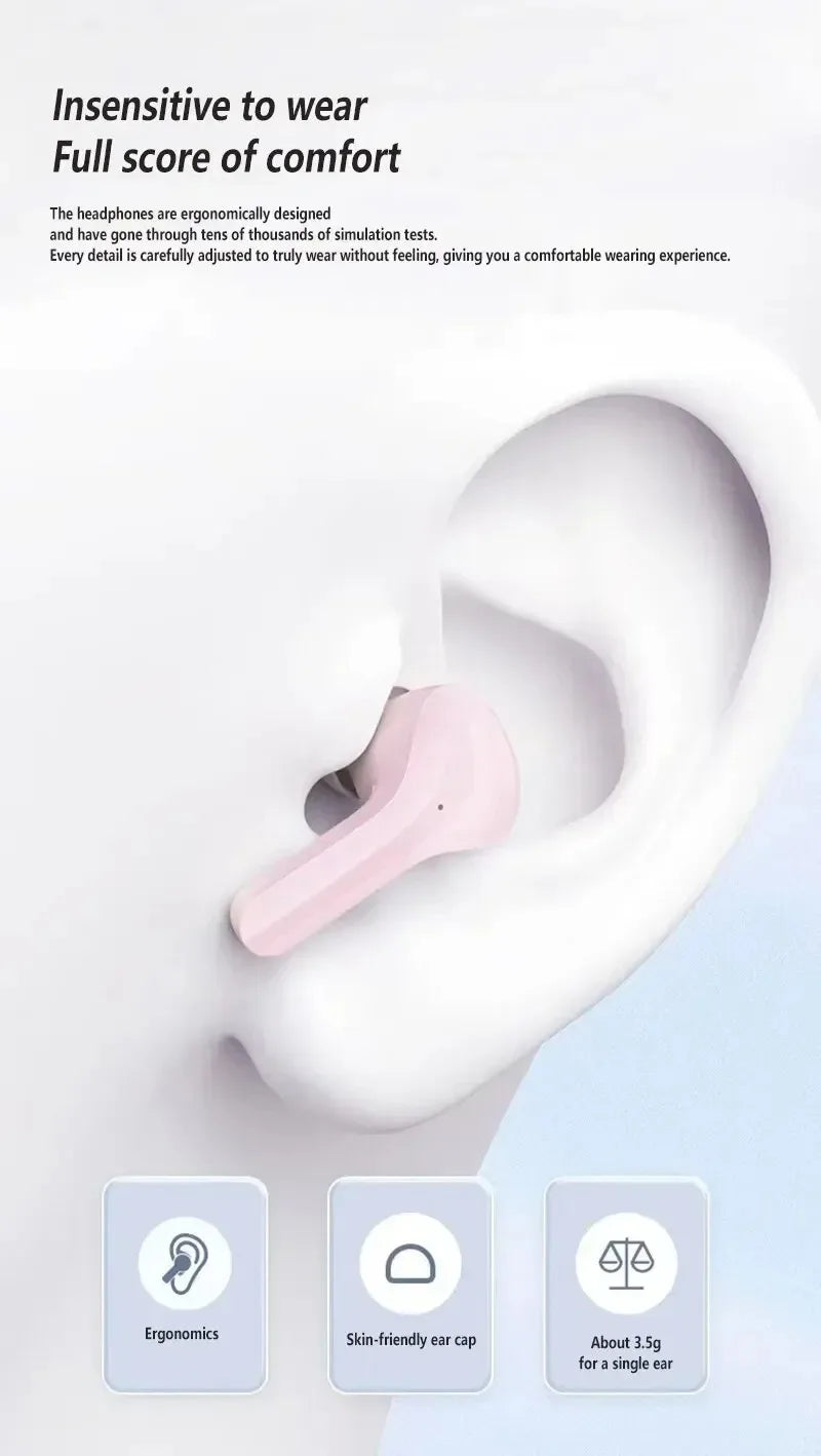 Wireless Bluetooth Earbuds | Aesthetic Earbuds in Pink, White, Green, Blue, Black | Gym Workout Headphones | Gift for Students, Athletes, Music Lovers Diet and Exercise