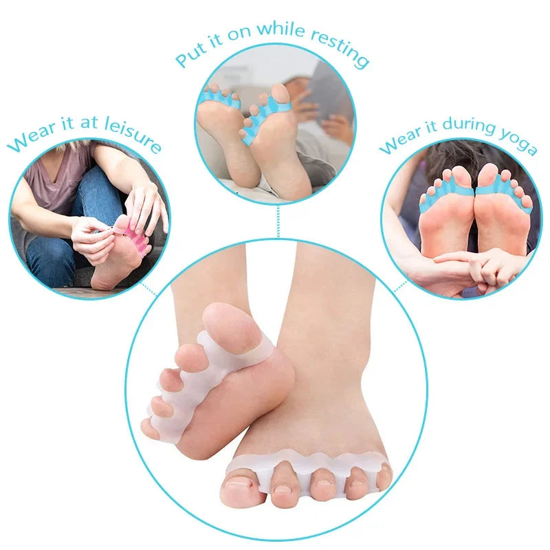 Toe Separator | Doctor Recommended | Correct Foot and Bunion Pain, Plantar Fasciitis, Toe Straightener to Improve Functional Mobility Diet and Exercise