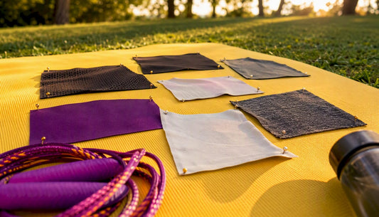 Close-up of different workout fabric textures