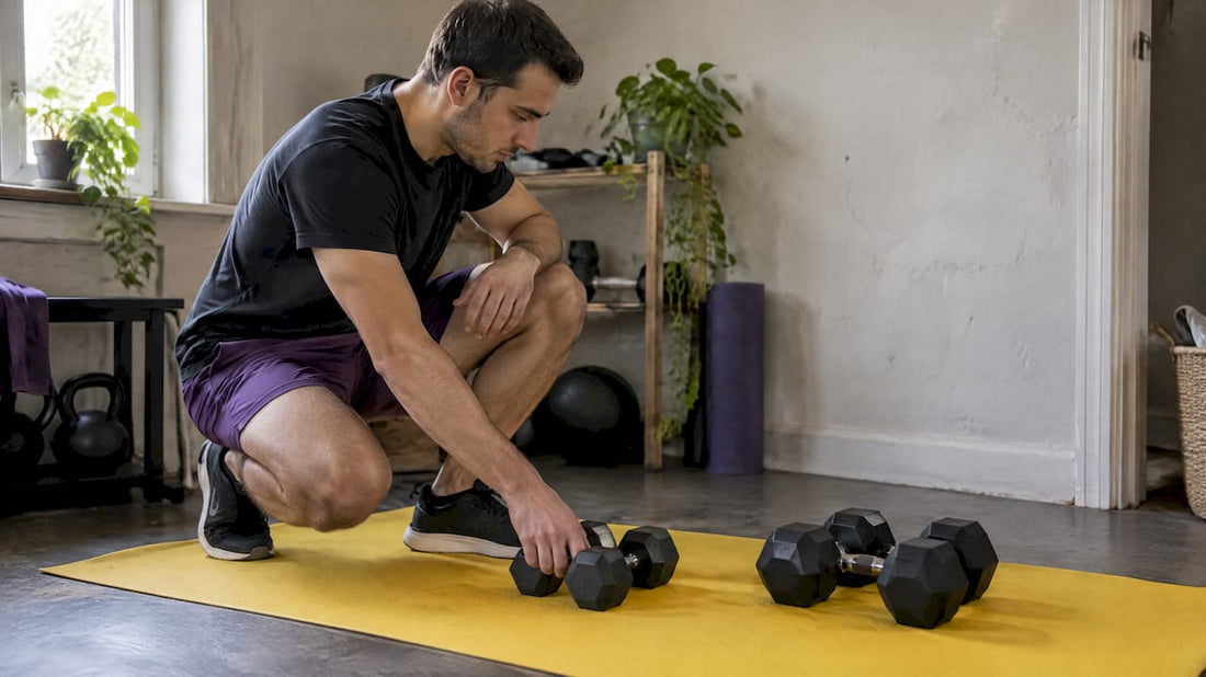 Beginner choosing dumbbell weights for training