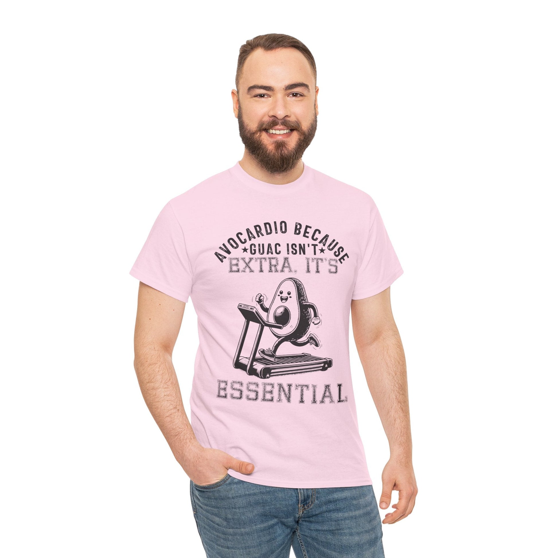 AVOCARDIO BECAUSE GUAC ISN'T EXTRA. IT'S ESSENTIAL t-shirt Printify