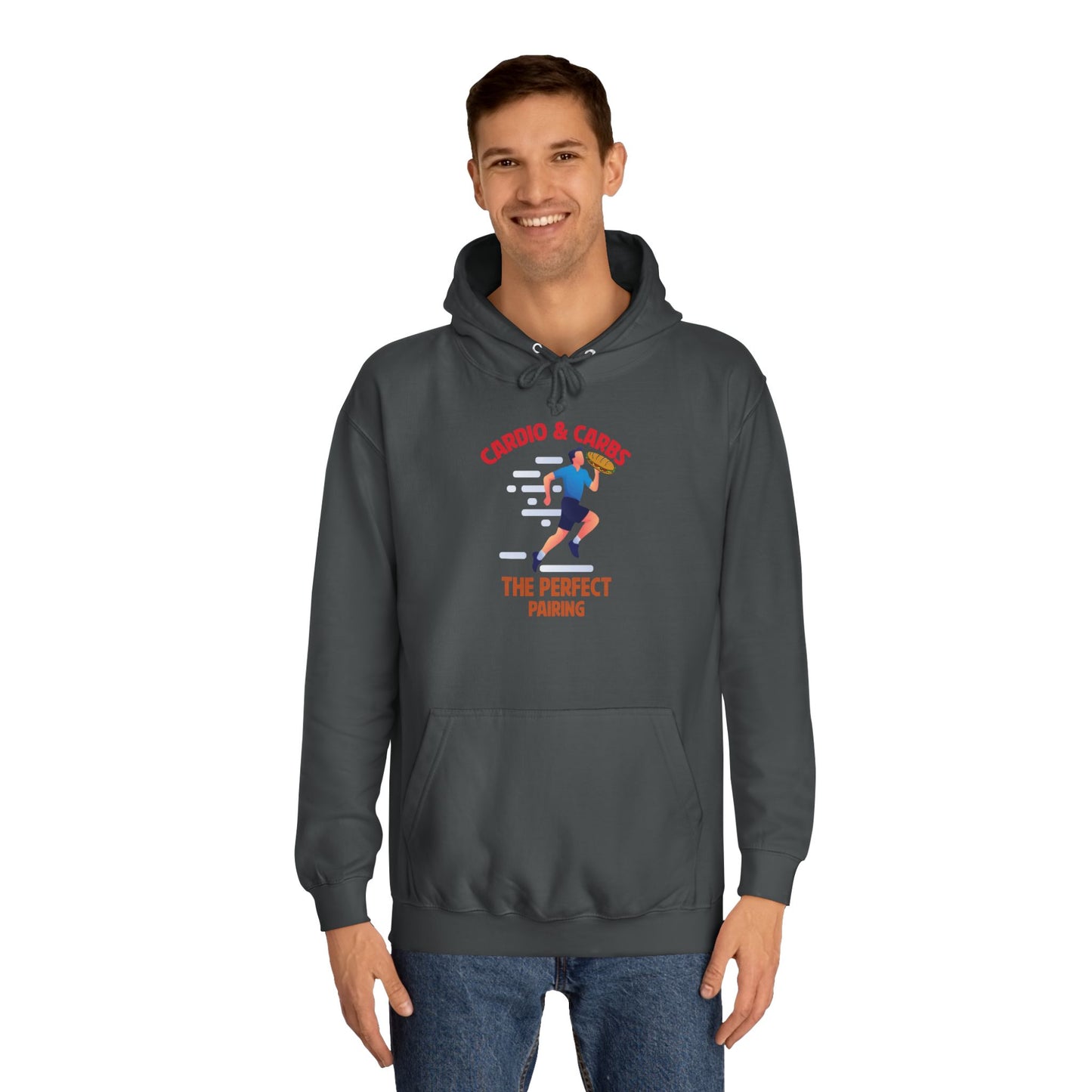 CARDIO AND CARBS, THE PERFECT PAIRING Hoodie Printify