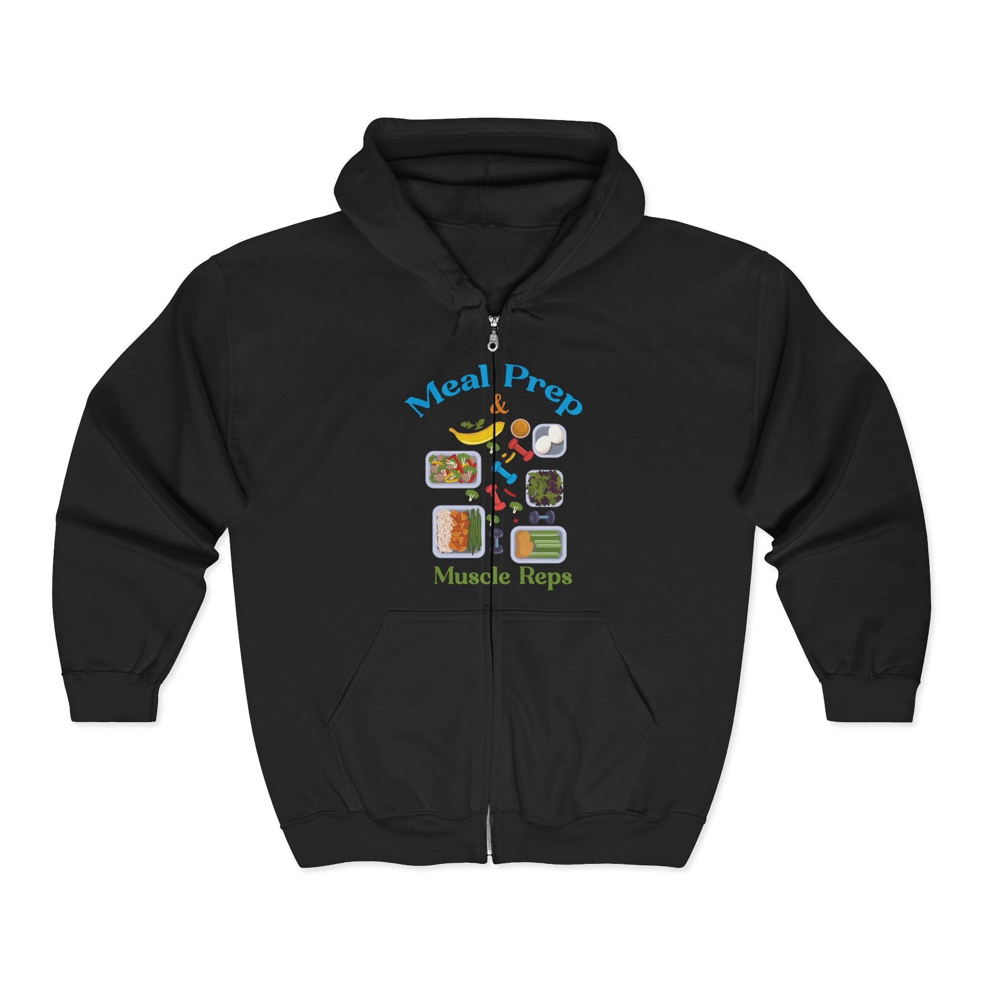 MEAL PREP & MUSCLE REPS Hoodie Printify