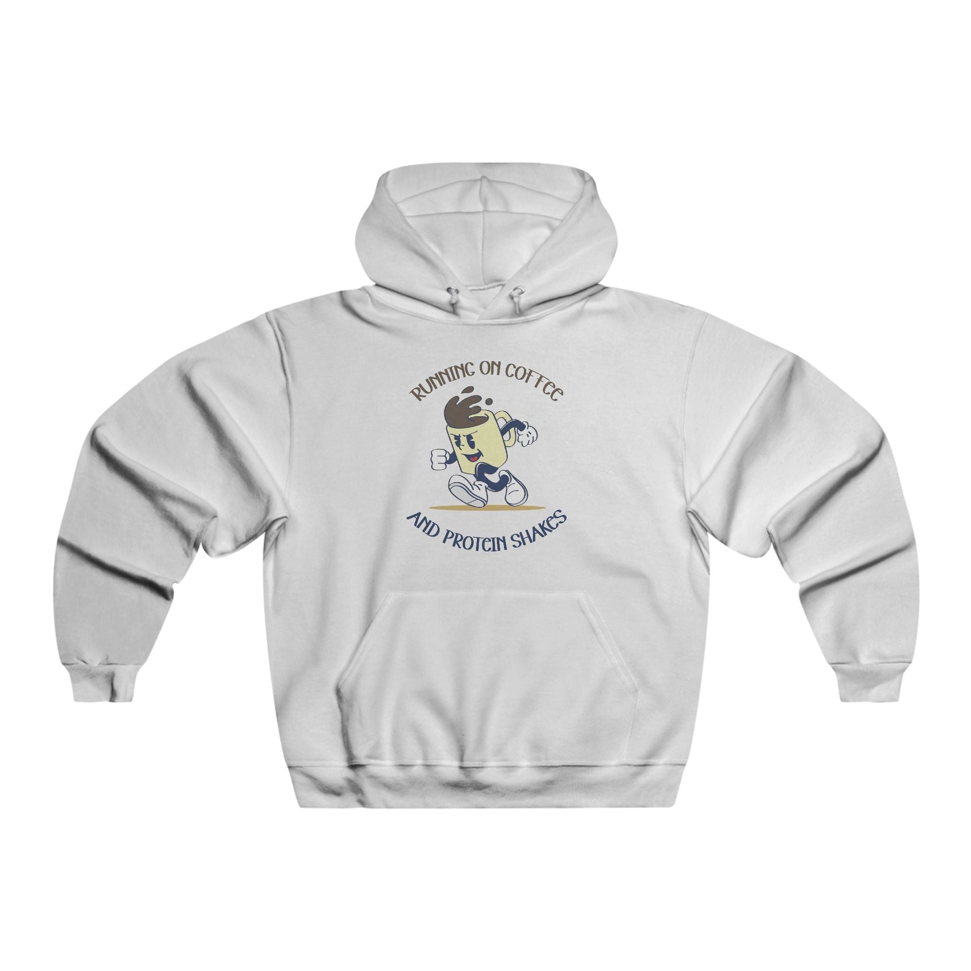 RUNNING ON COFFEE AND PROTEIN SHAKES Hoodie Printify