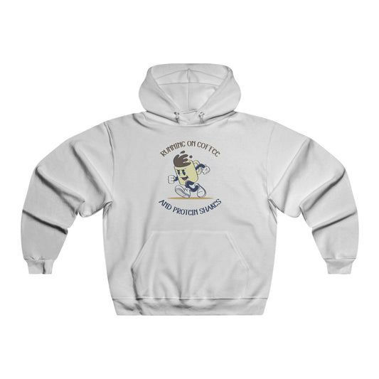 RUNNING ON COFFEE AND PROTEIN SHAKES Hoodie Printify