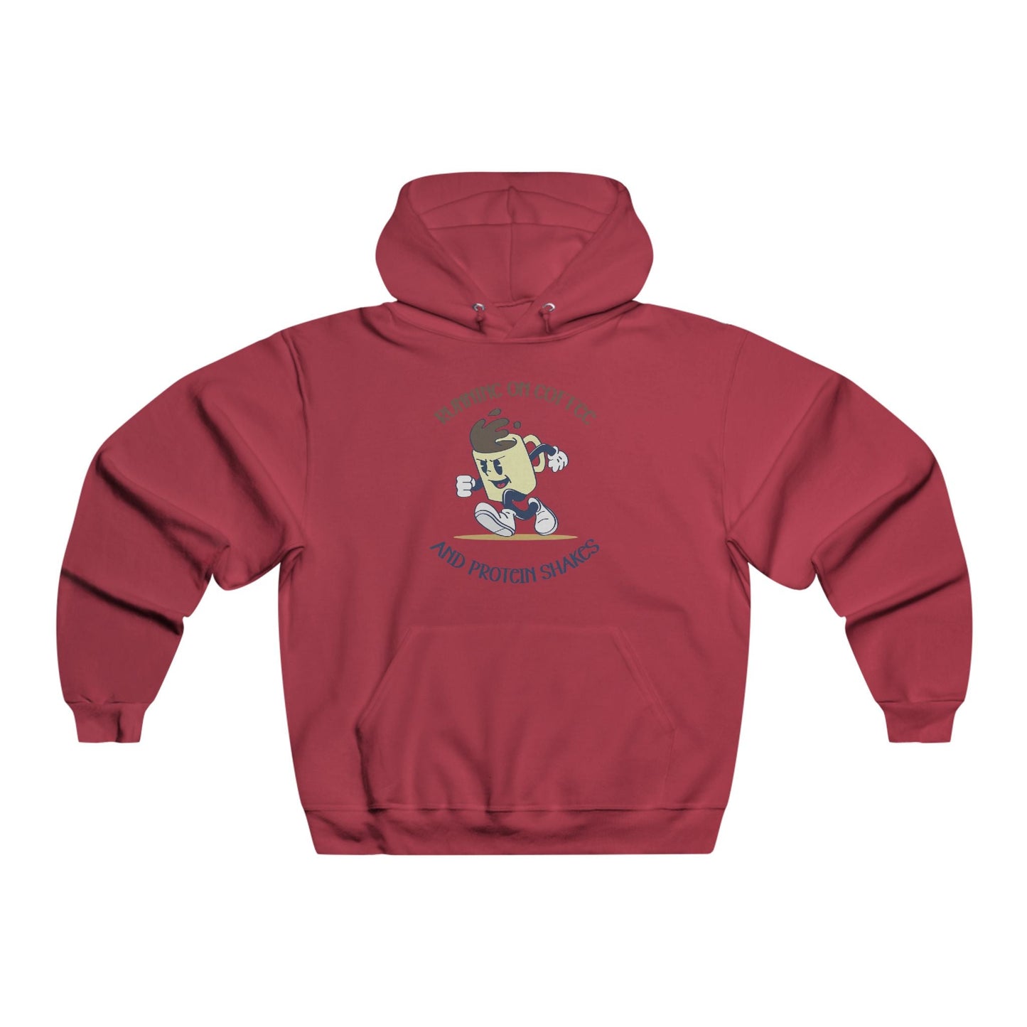 RUNNING ON COFFEE AND PROTEIN SHAKES Hoodie Printify