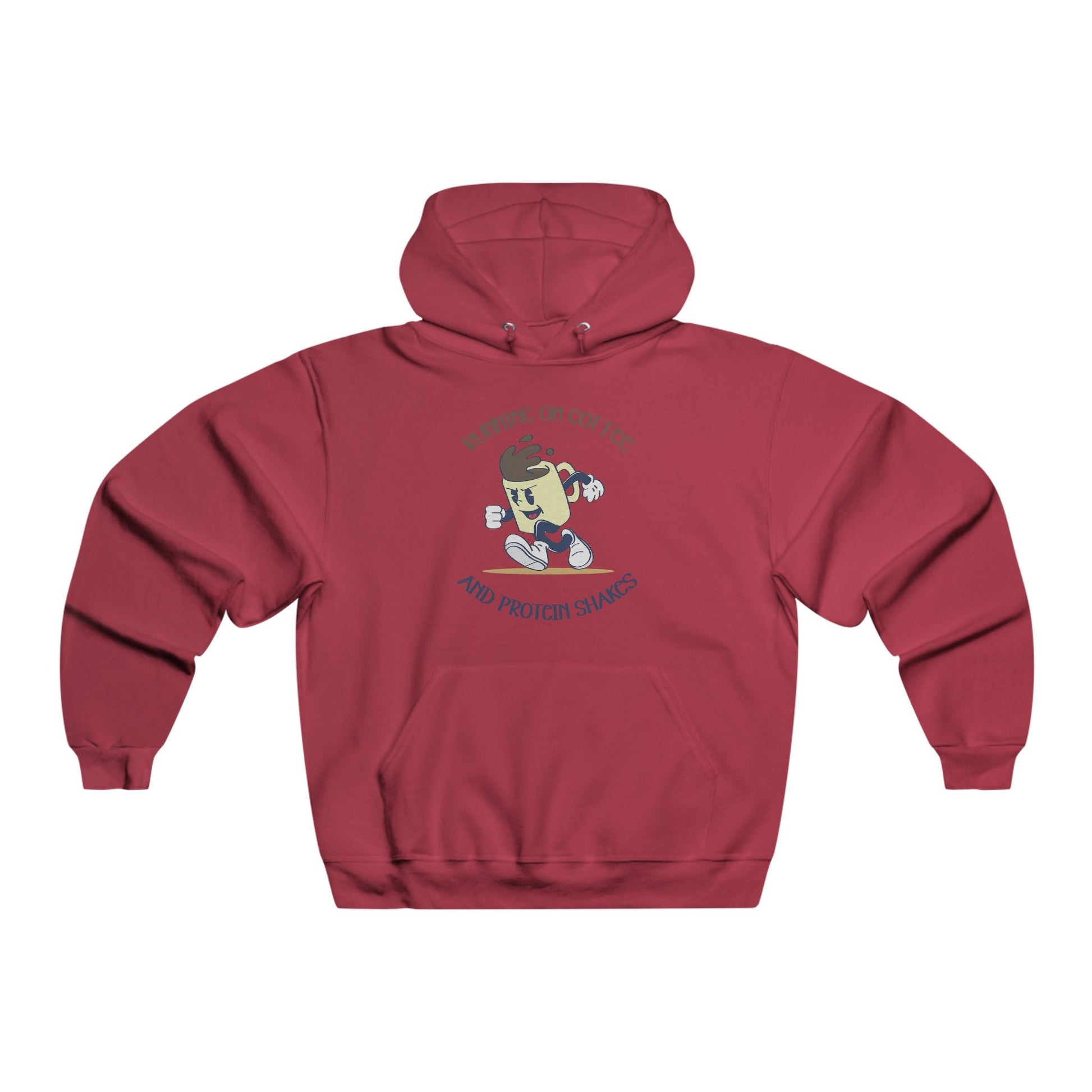 RUNNING ON COFFEE AND PROTEIN SHAKES Hoodie Printify