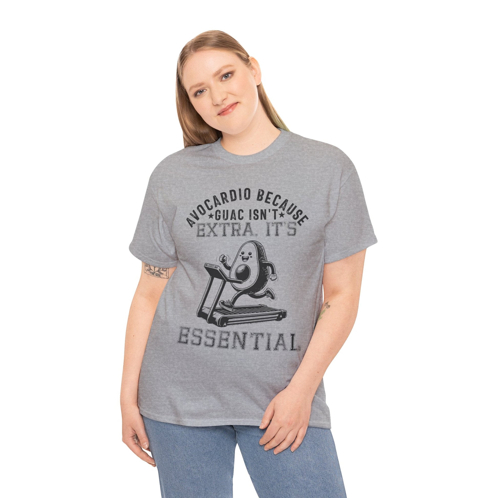 AVOCARDIO BECAUSE GUAC ISN'T EXTRA. IT'S ESSENTIAL t-shirt Printify