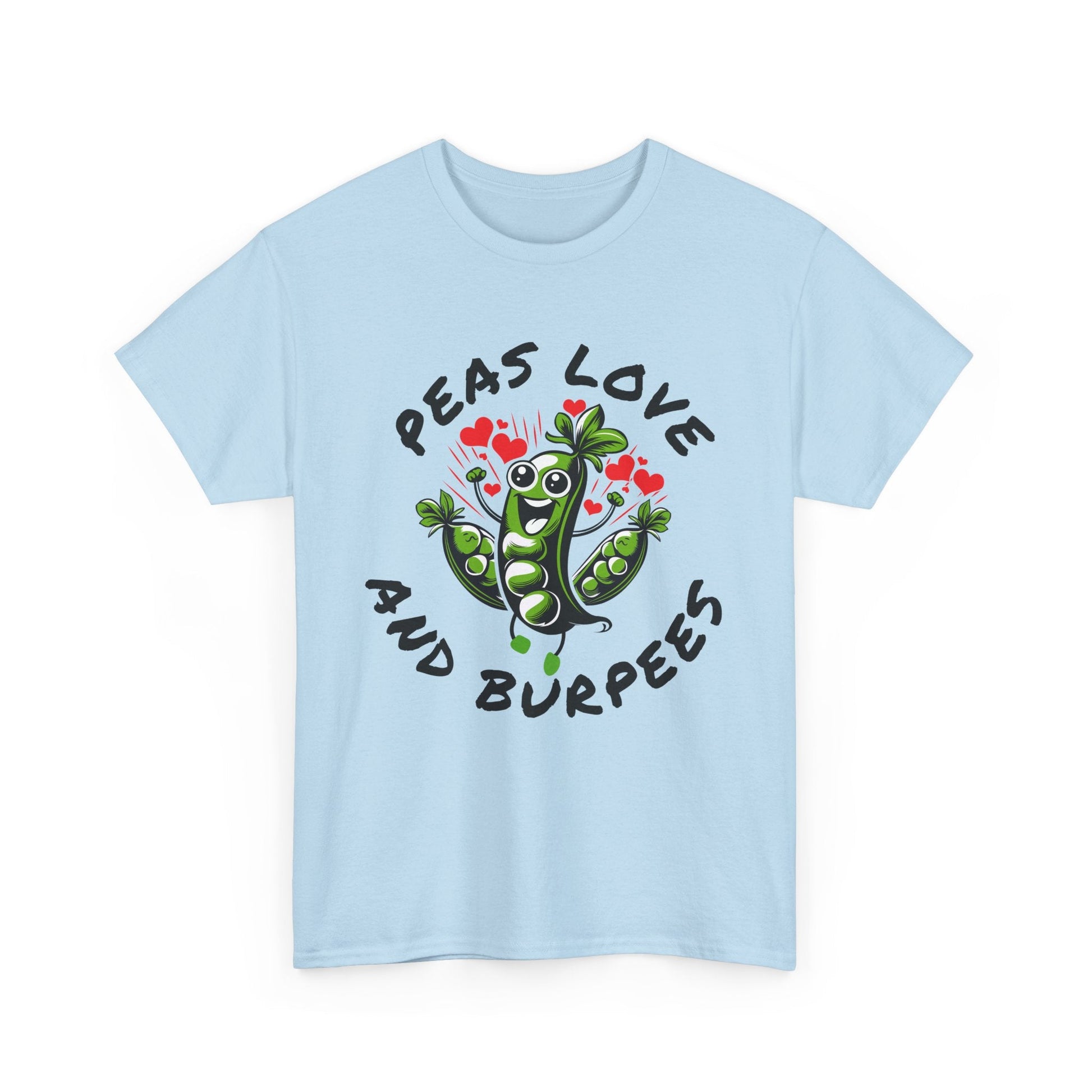 PEAS LOVE AND BURPEES t-shirt Printify