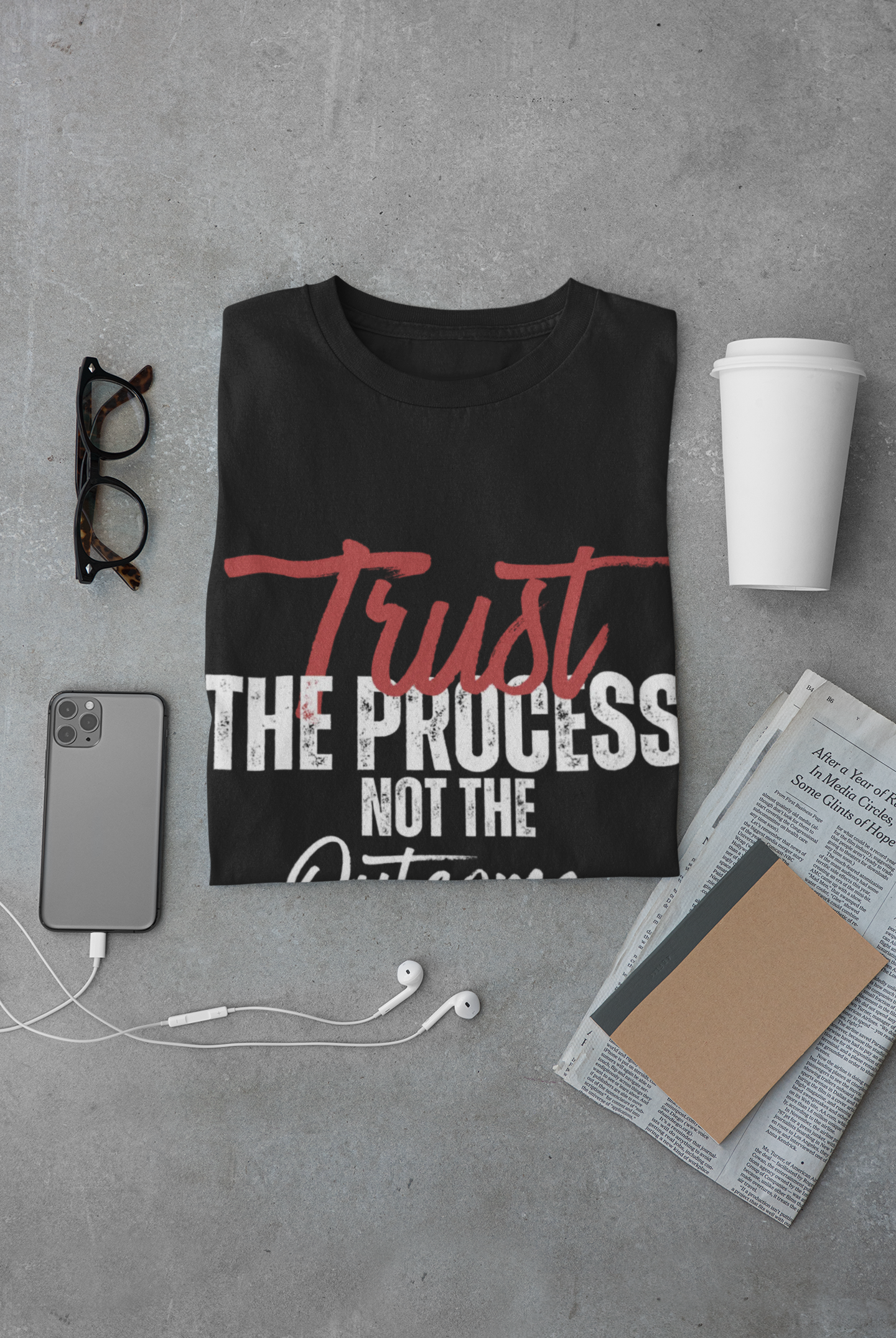 "Trust the Process" Motivation Shirt, Inspirational Unisex Cotton Tee - Workout Gift, Self-Care Apparel, Positive Mindset Printify
