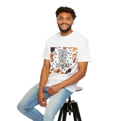 Playful Snack Lover T-Shirt, Will Run For Snacks Tee, Funny Foodie Gift, Quirky Casual Wear, Comfortable Unisex Apparel Printify