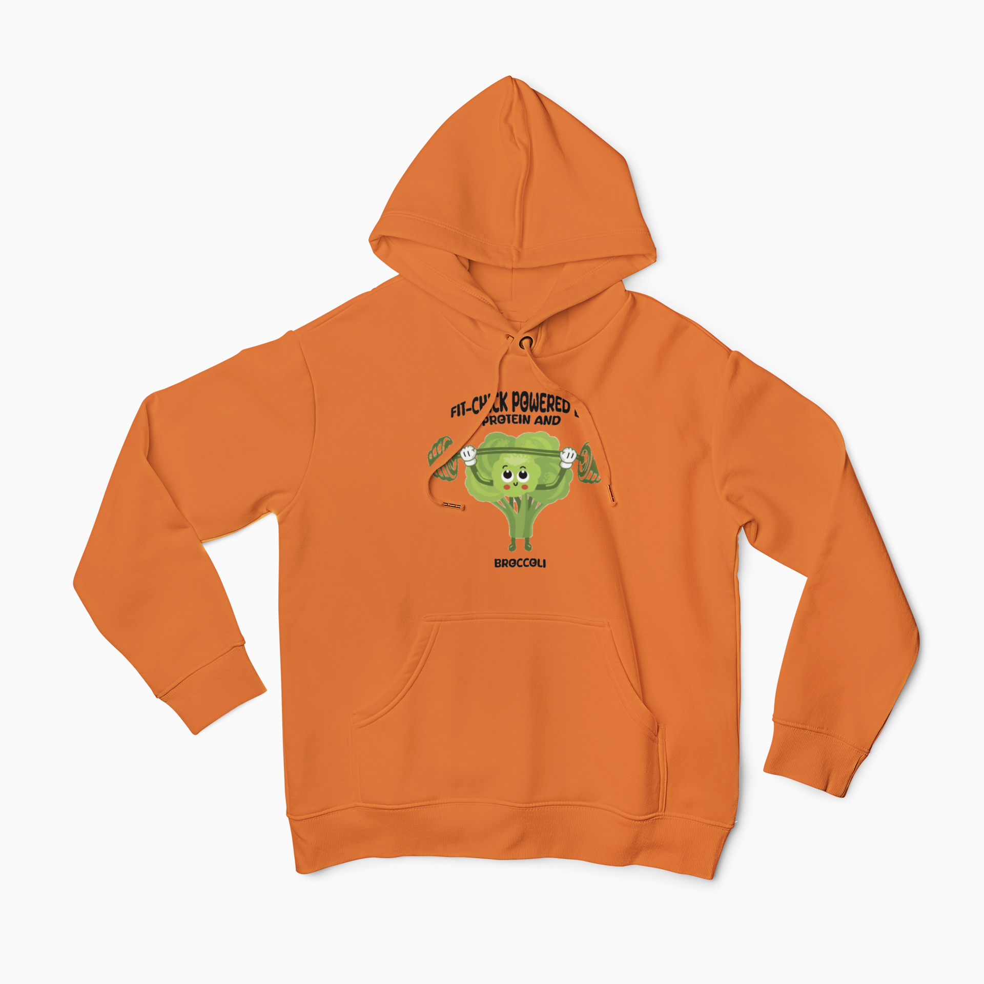 FIT-CHICK POWERED BY PROTEIN AND BROCCOLI Hoodies Printify