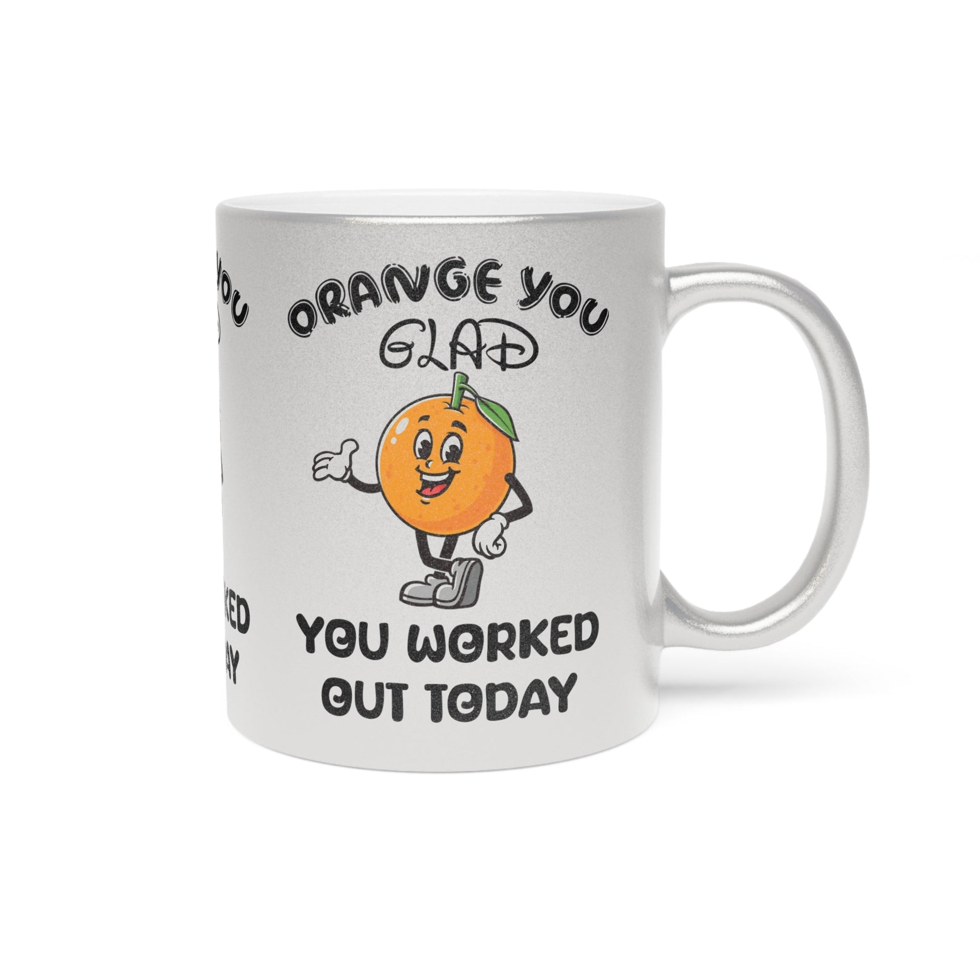 'Orange You Glad You Worked Out Today' Mug | Funny Orange Character Printify