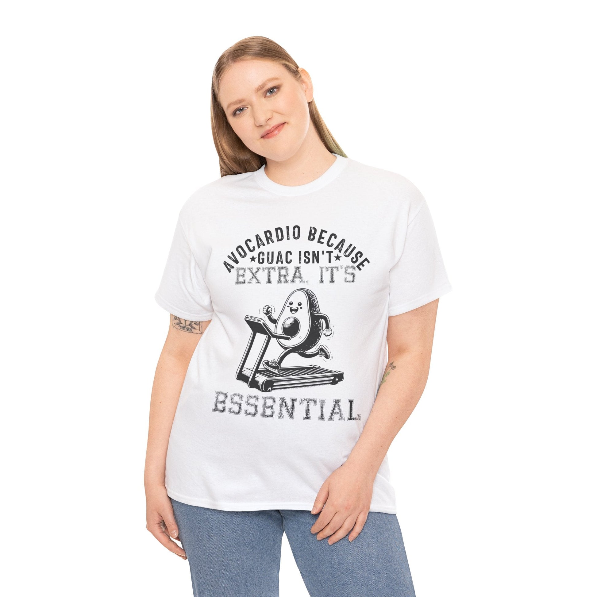 AVOCARDIO BECAUSE GUAC ISN'T EXTRA. IT'S ESSENTIAL t-shirt Printify