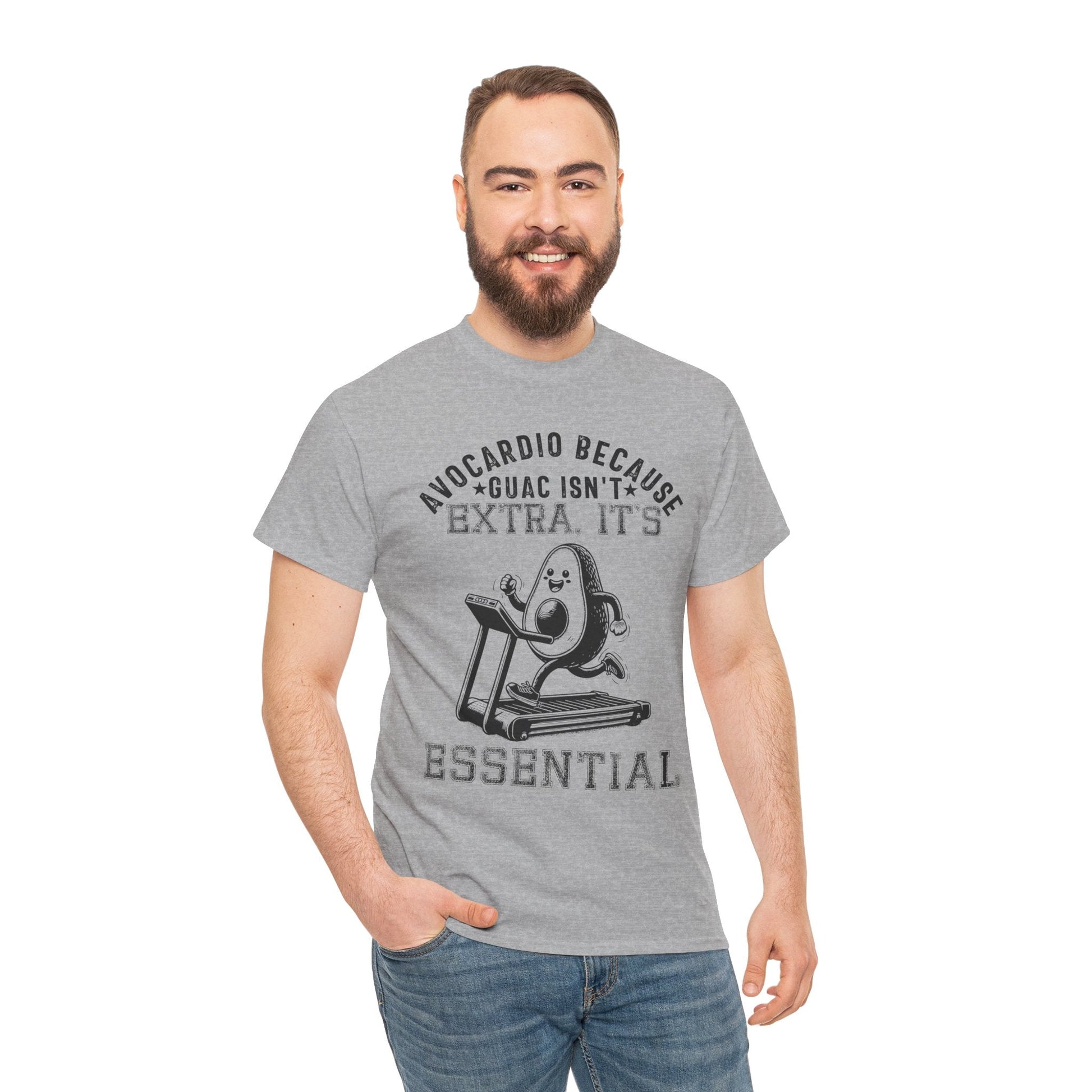 AVOCARDIO BECAUSE GUAC ISN'T EXTRA. IT'S ESSENTIAL t-shirt Printify