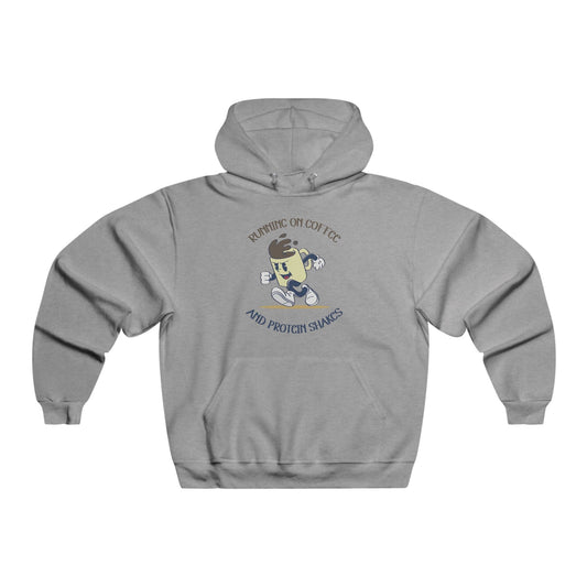 RUNNING ON COFFEE AND PROTEIN SHAKES Hoodie Printify