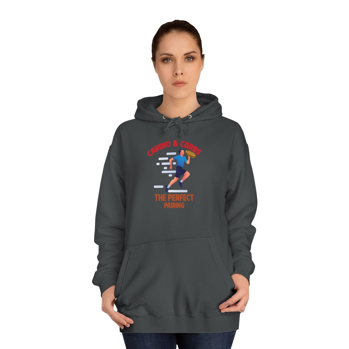 CARDIO AND CARBS, THE PERFECT PAIRING Hoodie Printify