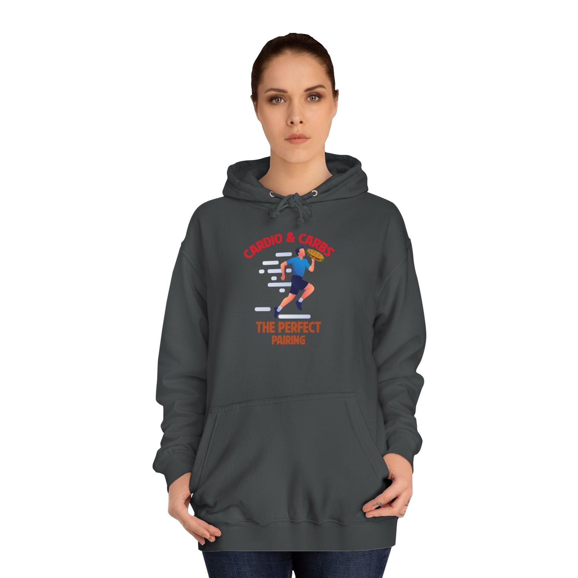 CARDIO AND CARBS, THE PERFECT PAIRING Hoodie Printify