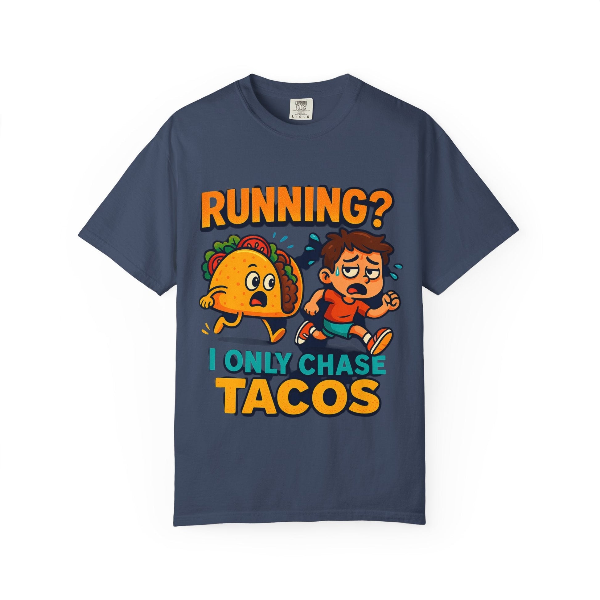 Funny Taco Chase T-Shirt, Gifts for Taco Lovers, Casual Graphic Tee, Foodie Apparel, Birthday & Taco Tuesday Shirt Printify