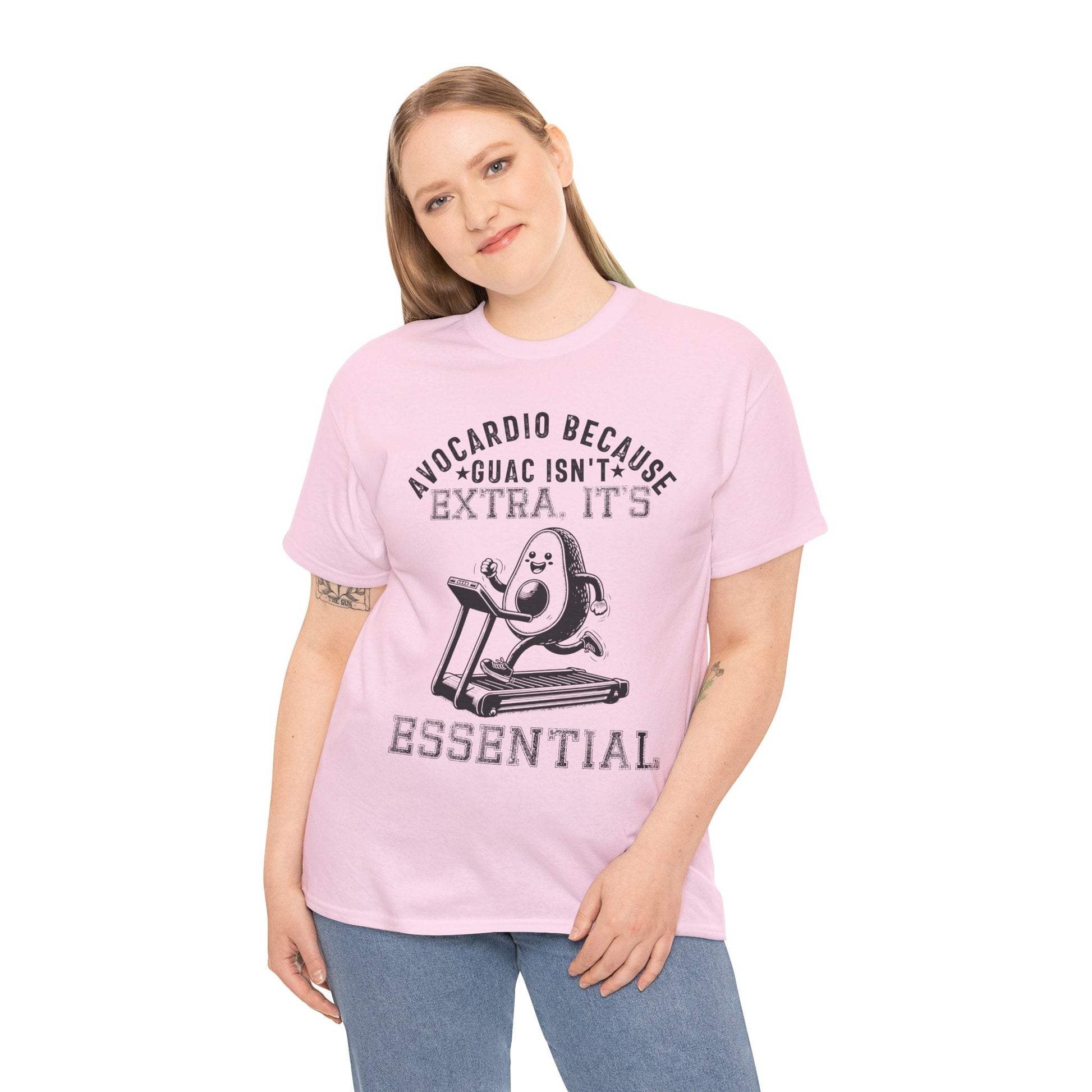 AVOCARDIO BECAUSE GUAC ISN'T EXTRA. IT'S ESSENTIAL t-shirt Printify