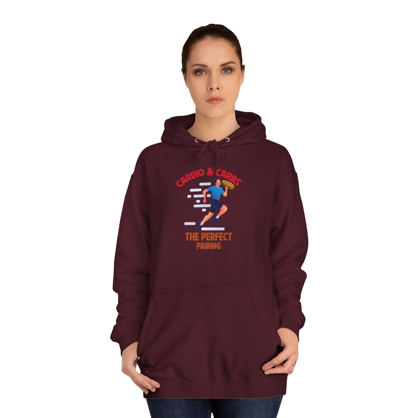 CARDIO AND CARBS, THE PERFECT PAIRING Hoodie Printify