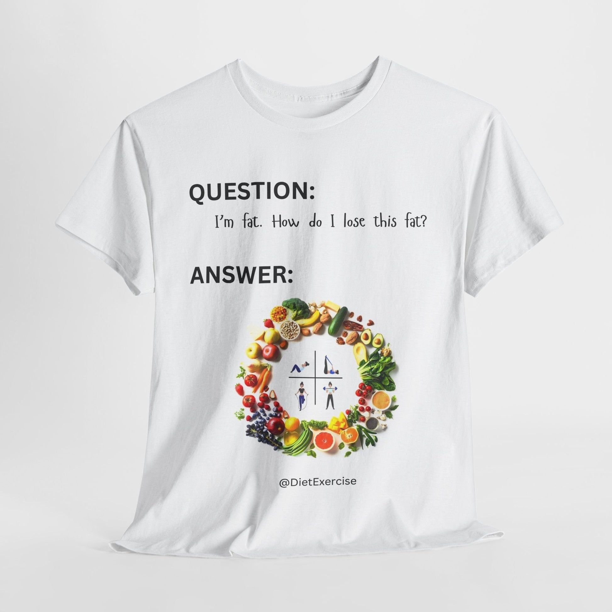 I'M FAT. HOW DO I LOSE THIS FAT? t-shirt Printify