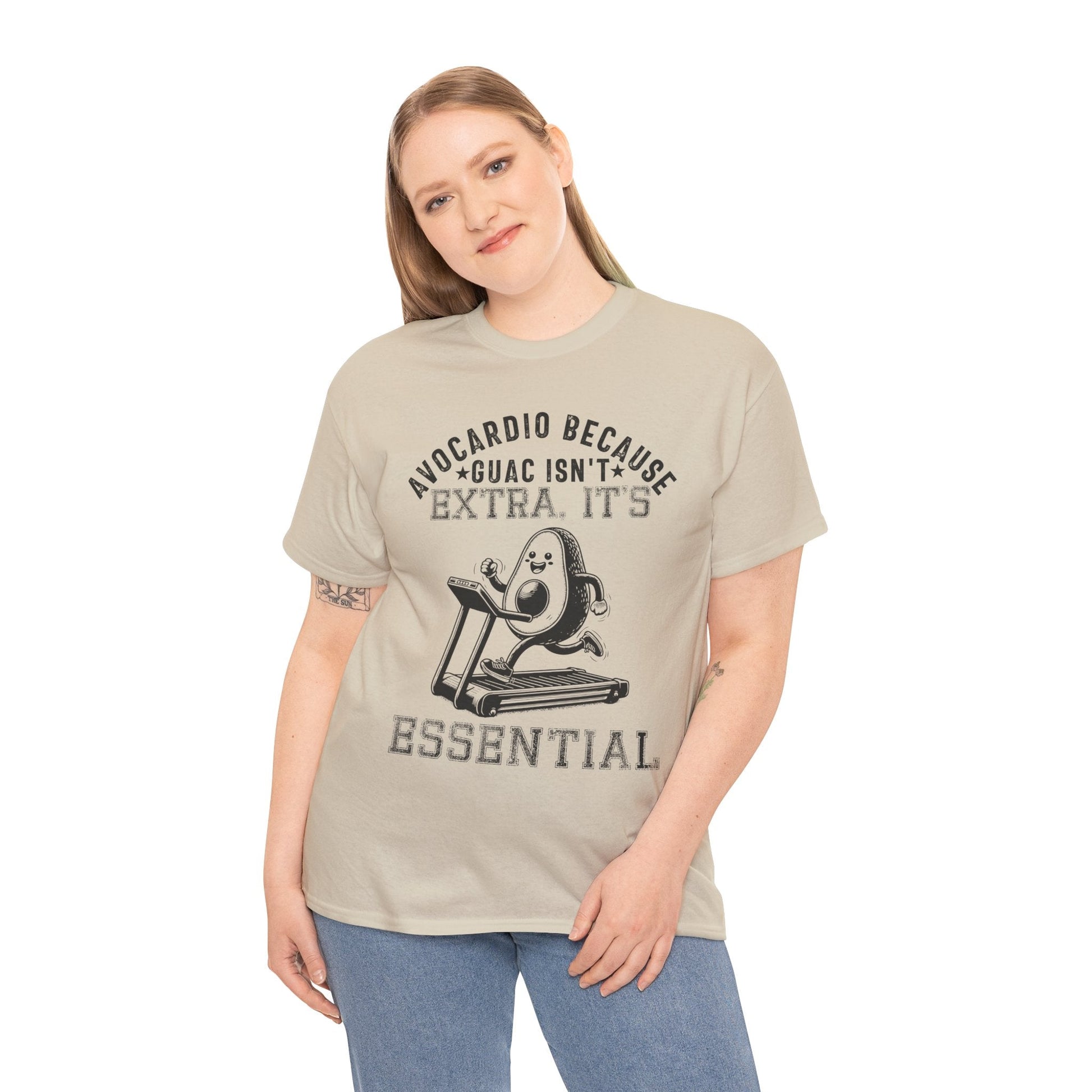 AVOCARDIO BECAUSE GUAC ISN'T EXTRA. IT'S ESSENTIAL t-shirt Printify
