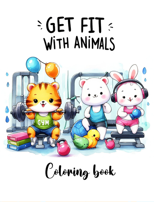 Get Fit With Animals | Coloring eBook Diet and Exercise