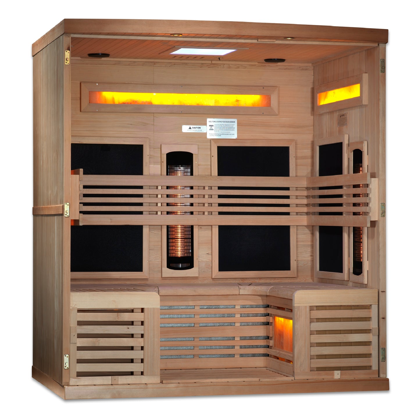 Golden Designs "Reserve Edition" 6 Person Near Zero EMF Full Spectrum with Himalayan Salt Bar Golden Designs