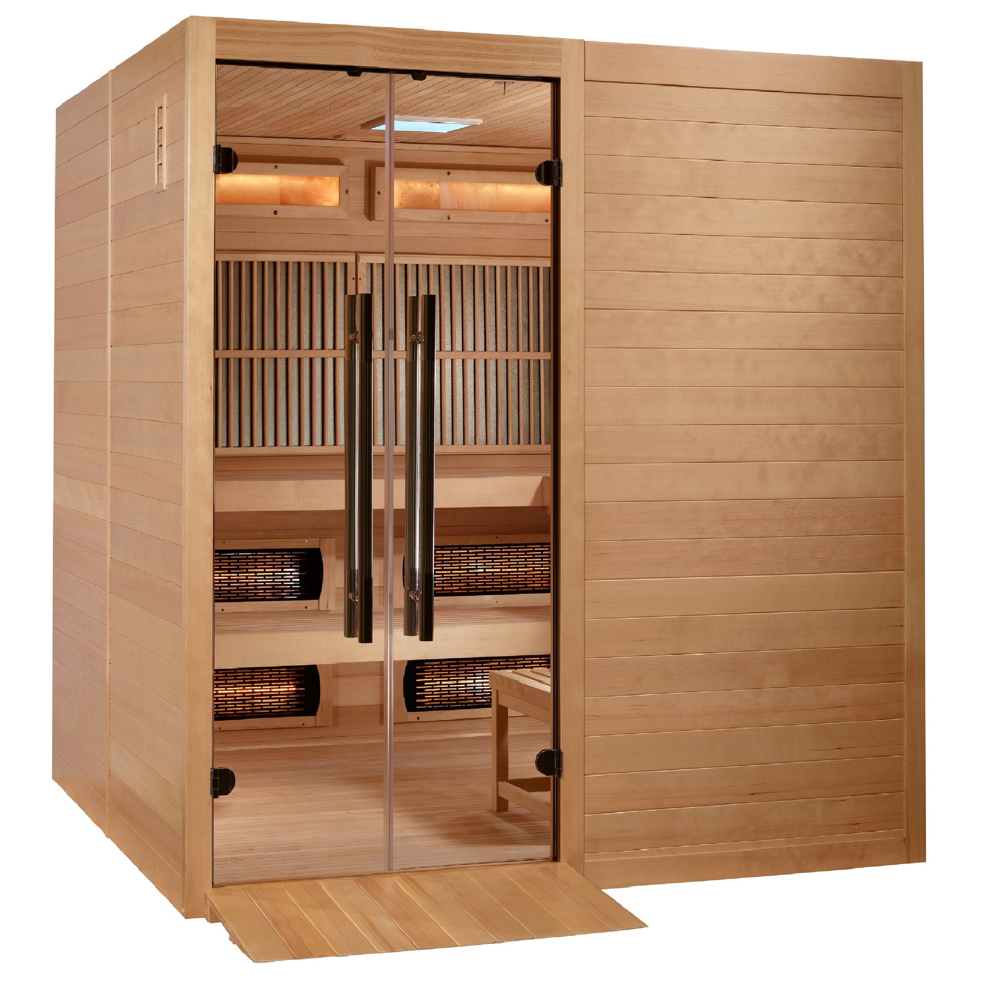 2025 Golden Designs "Toledo" 6 Person Hybrid Sauna (Indoor) Full Spectrum and Harvia Traditional Stove Golden Designs